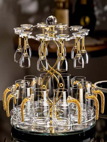 水晶玻璃白酒杯套装