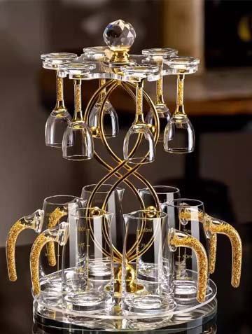 水晶玻璃白酒杯套装